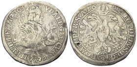 Schweiz. Graubünden, Chur - Bistum. Ulrich VI. von Mont (1661 - 1692).

 2/3 Taler = Gulden (Silber). 1690 BC (Mmz. Balthasar Casutt).
Vs: Bekrönte...