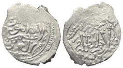 Karamaniden. Muhammad bin 'Ala ad-Din (805 - 822 H. / 1402 - 1419).

 Dirham (Silber). Ohne Jahr. Konya.
Prägung als Vasall Timur Lenks.

Vs: Tit...