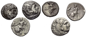 Griechische Münzen - Lots.


Alexander III. (Königreich Makedonien).

Lot (3 Stück, Silber): Drachme; 4. - 3. Jhdt. v. Chr.

Sehr schön - fast ...