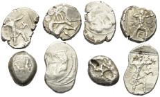 Griechische Münzen - Lots.


Aspendos (Pamphylien).

Lot (4 Stück, Silber): Stater; 5. - 4. Jhdt. v. Chr.

Sehr schön - fast sehr schön.

Ver...