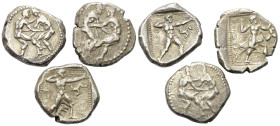 Griechische Münzen - Lots.


Aspendos (Pamphylien).

Lot (3 Stück, Silber): Stater; 4. Jhdt. v. Chr.

Sehr schön - fast sehr schön.

Verkauft...