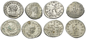 Römische Münzen - Lots. Kaiserzeit.


Lot (4 Stück, Billon): Antoniniane des Valerianus I. (253 - 260 n. Chr.) (2x), Gallienus (253 - 268 n. Chr.) ...