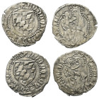 Mittelalter - Lots.


Italien. Aquileia - Patriarchat. Ludwig II. von Teck (1412 - 1420).

Lot (2 Stück, Silber): Denar. 
Vs: Wappen.
Rs: Maria...