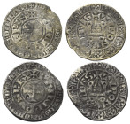 Mittelalter - Lots.


Frankreich - Königreich. Philipp IV. (1285 - 1314).

Lot (2 Stück, Silber):
Gros tournois à l'O rond.
Vs: + PHILIPPVS REX...