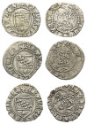 Mittelalter - Lots.


Italien. Aquileia - Patriarchat. Antonio II. (1402 - 1411).

Lot (3 Stück, Silber): Denar.
Vs: Wappen.
Rs: Adler frontal ...