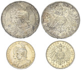 Deutschland - Lots.


Kaiserreich. 
Preußen. Wilhelm II. (1888 - 1918). Auf das 200-jährige Bestehen des Königreichs.

Lot (2 Stück, Silber): 5 ...