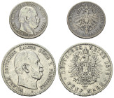 Deutschland - Lots.


Preußen - Königreich (1701 - 1871). 
Wilhelm I. (1861 - 1888).

Lot (2 Stück, Silber): 5 Mark 1875 B und 2 Mark 1876 B.
...