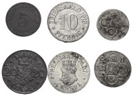 Deutschland - Lots.


Deutschland nach 1871.
Städtisches Notgeld.

Lot (6 Stück, Eisen und Zink): Cassel und Kreis Lauterbach 1917, 1919 und 192...