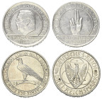 Deutschland - Lots.


Deutschland nach 1871. 
Weimarer Republik.

Lot (2 Stück, Silber): 3 Mark 1929 G Hindenburg und 1930 G.

Ein Exemplar (H...