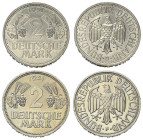 Deutschland - Lots.


Bundesrepublik Deutschland.

Lot (2 Stück, Silber): 2 Mark 1951 D und F.

Jaeger 386.
Vorzüglich.

Verkauft wie besehe...