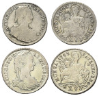 Österreich - Lots.


Habsburger bis 1806.
Maria Theresia (1740 - 1780).

Lot (2 Stück, Silber): XV Kreuzer 1743 und 1745 KB.

Herinek 1109 und...