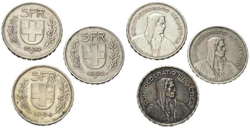Europa - Lots.


Schweiz. 

Lot (3 Stück, Silber): 1932 (2x) und 1954.

T...