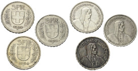 Europa - Lots.


Schweiz. 

Lot (3 Stück, Silber): 1932 (2x) und 1954.

Teils Patina, sehr schön.

Verkauft wie besehen, keine Rückgabe / Sol...
