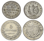 Europa - Lots.


Schweiz. Aargau.

Lot (2 Stück, Silber): 5 und 1 Batzen 1811.

HMZ 23a und 22f.
Fast vorzüglich.

Verkauft wie besehen, kei...