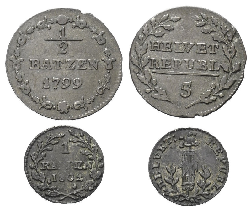 Europa - Lots.


Schweiz. Helvetische Republik.

Lot (2 Stück, Billon/Kupfe...