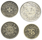Europa - Lots.


Schweiz.

Lot (4 Stück, Silber): 5 Rappen 1873, 10 Rappen 1873, 1876 und 1 Franken 1861.

HMZ 1211, 1209 und 1203.
Sehr schön...