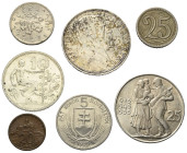 Europa - Lots.


Tschechoslowakei.

Lot (7 Stück, Silber 3x / Kupfer-Nickel 3x / Kupfer 1x): 25 Kronen 1955, 20 Kronen 1937, 10 Kronen 1932 und w...
