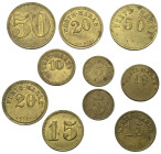 Medaillen - Lots.


Deutschland nach 1871.

Lot (10 Stück, Messing): diverse Wertmarken, spätes 19. Jhdt.

Meist fast vorzüglich.

Verkauft w...