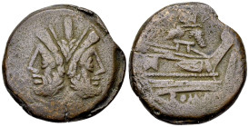 Anonymous AE As, c. 169-158 BC, Butterfly/vince branch series
