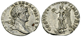 Traianus AR Denarius, Dacian Victory reverse