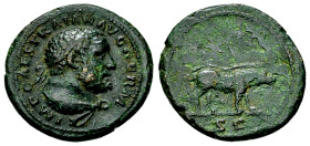 Traianus AE Quadrans, Boar reverse
