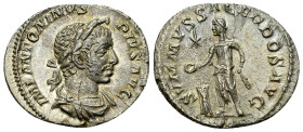 Elagabalus AR Denarius, Summus Sacerdos reverse