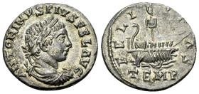 Elagabalus AR Denarius, Galley reverse