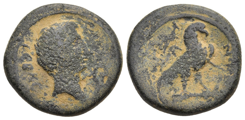 PHRYGIA. Amorium. Augustus (27 BC-AD 14)
AE Bronze (19,4mm 6,2g)
Obv: CEBACTOC...