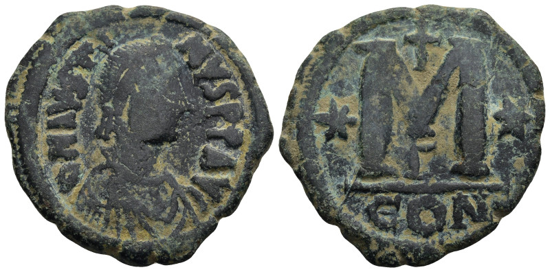 Justin I (518-527 AD). Constantinople
AE Follis (32,1mm 14,4g)
Obv: DN IVSTINV...