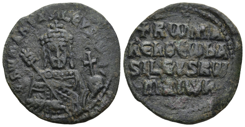 Constantine VII Porphyrogenitus, with Romanus I (913-959 AD). Constantinople
AE...