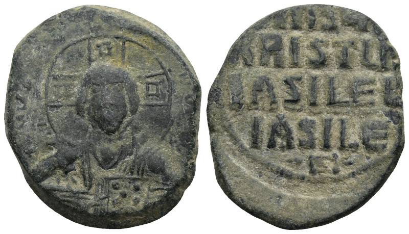 Anonymous Follis. Time of Basil II with Constantine VIII (976-1025.AD). Constant...