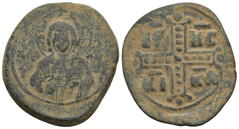 Anonymous follis attributed to Michael IV (1034-1041 AD). Constantinople
AE Fol...