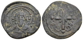 Anonymous Follis. Time of Nicephorus III (circa 1078-1081 AD). Constantinople.
AE Follis (24,7mm 4,4g)
Obv: IC XC Facing bust of Christ Pantokrator....