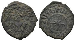 ARMENIA, Cilician Armenia. Hetoum I (1226-1270 AD)
AE Tank (23mm 5,2g)
Obv: King seated facing on lion's throne, with globus cruciger and sceptre. A...