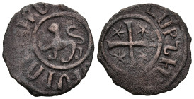 ARMENIA. Cilician Armenia. Levon II (1270-1289)
AE Kardez (23mm 3,5g)
Obv: Lion walking to left
Rev: Cross pattée; star in each quarter.