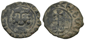 ARMENIA. Cilician Armenia, Royal, Hetoum II ,(1289-1293 AD, 1295-1296, and 1301-1305)
AE Bronze (22,3mm 2,9g)
Obv: Crowned facing head of Hetoum II....