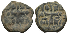 CRUSADERS. Antioch. Anonymous. (circa 1120-1140 AD)
AE Follis (22,6mm 5,7g)
Obv: IC - XC / NI - KA within the angles of cross pommetée.
Rev; IC - X...