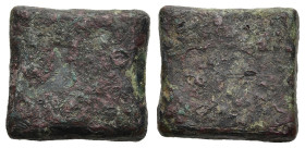Byzantine bronze weight
(3,9g 13,9mm diameter)
Obv: Blank
Rev: Blank