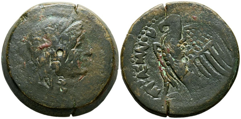 REINO PTOLEMAICO. Ptolomeo VIII Evergetes II. Ae.34. (Ae. 32,21g/34mm). 145-116 ...