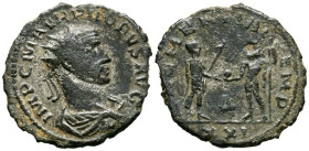 PROBO. Antoniniano. (Ae. 3,01g/22mm). 276 d.C. Antioquía. (RIC 921). Anv: Busto radiado, drapeado y con coraza de Probo a derecha, alrededor leyenda: ...