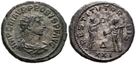 PROBO. Antoniniano. (Ae. 4,35g/22mm). 276 d.C. Roma. (RIC 925). Anv: Busto radiado y con coraza de Probo a derecha, alrededor leyenda: IMP C M AVF PRO...