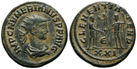 NUMERIANO. Antoniniano. (Ae. 3,77g/21mm). Cícico. (RIC 473). Anv: Busto radiado y drapeado de Numeriano a derecha, alrededor leyenda: IMP C NVMERIANVS...