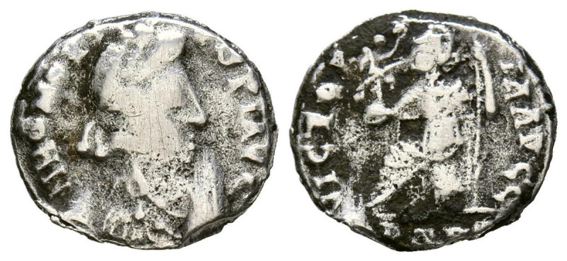 HONORIO. 1/2 Silicua de imitación visigoda. (Ar. 1,03g/13mm). 415 d.C. Ceca inci...