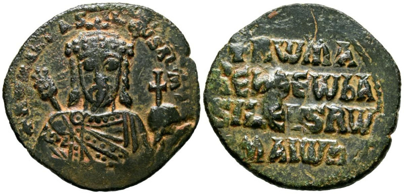 CONSTANTINO VII Porphyrogenitus y ROMANO I. Follis. (Ae. 6,85g/27mm). 913-959 d....