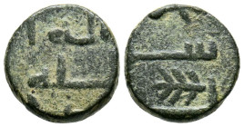 EMIRATO DEPENDIENTE DE CÓRDOBA, PERIODO DE GOBERNADORES. Anónimo. Felús. (Ae. 1,14g/10mm). Sin fecha ni ceca. (R. Frochoso VI-c). MBC.