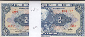 Brazil 2 Cruzeiros 1954 (100)
UNC. Pick 151b . Sold as-is, no returns. 