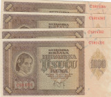 Croatia 1000 Kuna 1941 (4)
AU. Pick 4. Sold as-is, no returns. 