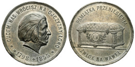 Polish Medals 17th-20th centuries
POLSKA / POLAND / POLEN / POLOGNE / POLSKO

Polska pod zaborami. Medal 1890 - Przeniesienia Zwłok Adama Mickiewic...