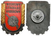 Phaleristics - Orders, badges, decorations
POLSKA / POLAND / POLEN / POLOGNE / POLSKO

PRL. Odznaka Wzorowy Strzelec Wyborowy 

Wykonane w mennic...