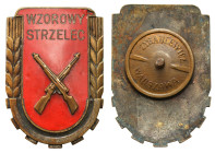 Phaleristics - Orders, badges, decorations
POLSKA / POLAND / POLEN / POLOGNE / POLSKO

PRL. Odznaka Wzorowy Strzelec - duża 

Wykonane w mennicy ...